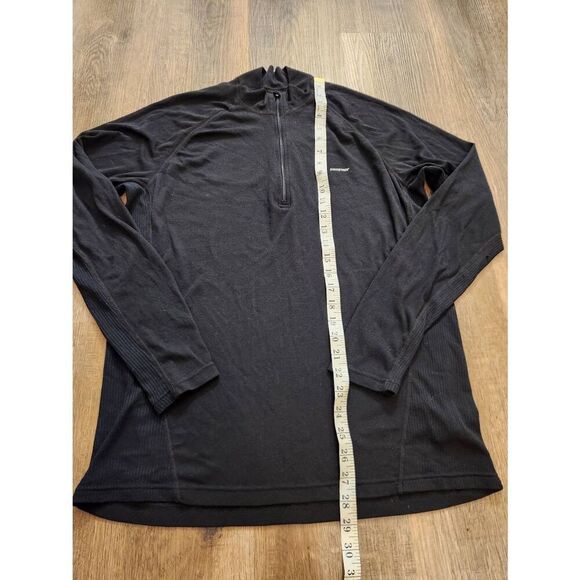 Patagonia Capilene Base Layer 1/4 Zip polyester men's Large Black Longsleeve - Picture 5 of 7
